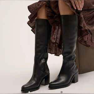 Timeless Sam Edelman ‘Soyer’ Black Leather Knee High Boots